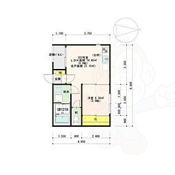 ガルテン 1LDKの間取図画像