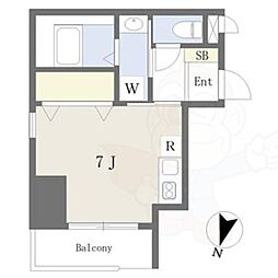 ラ・ルーシュ泉 ワンルームの間取図画像