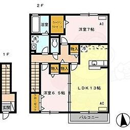 サザンコート 2階/-