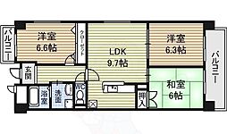 ユーハウス鶴舞2 3LDKの間取図画像
