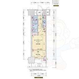 名古屋市中区橘1丁目マンション 1LDKの間取図画像
