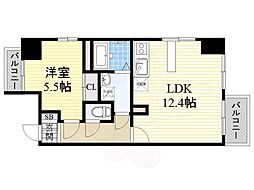 レジディア久屋大通2 1LDKの間取図画像