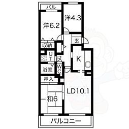 パーク・ノヴァ徳川園 3LDKの間取図画像