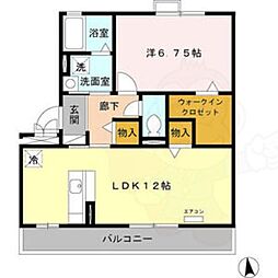 ホープM3 1LDKの間取図画像