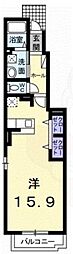 アイリーブルー ワンルームの間取図画像