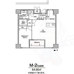 グランアベニュー栄 1LDKの間取図画像