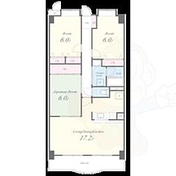 リーフマンショングランディア 3LDKの間取図画像