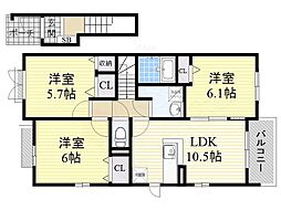 K.Nコンプレーション4 2階/-