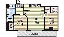 ランドハウス泉 1SLDKの間取図画像