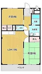セシール 2LDKの間取図画像