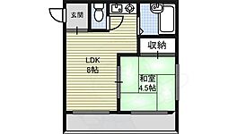 グレイス池園 1LDKの間取図画像