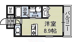 プレサンス鶴舞駅前ブリリアント ワンルームの間取図画像
