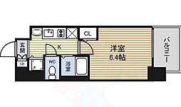 プレサンス名古屋STATIONビジュ ワンルームの間取図画像