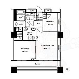 パークアクシス名駅南 2LDKの間取図画像