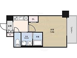 パルティール新栄 1Kの間取図画像