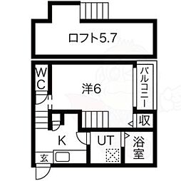 BiBan'z1 1Kの間取図画像