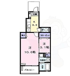 アルバーダ1 2Kの間取図画像