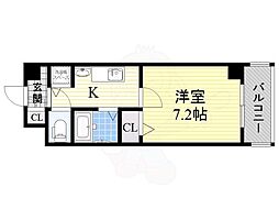 ベレーサ金山 1Kの間取図画像