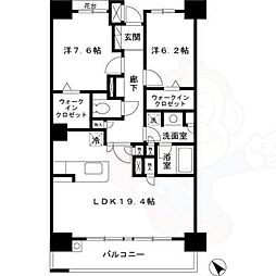 ロイヤルパークス千種 2LDKの間取図画像