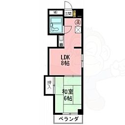 メゾンパール泉 1LDKの間取図画像