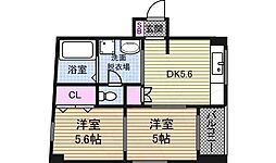ウィル 2DKの間取図画像