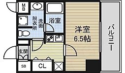 レジディア高岳 1Kの間取図画像