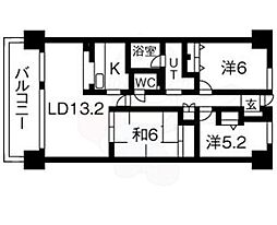 井清壽マンション 3LDKの間取図画像
