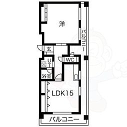 リエス千代田 1LDKの間取図画像