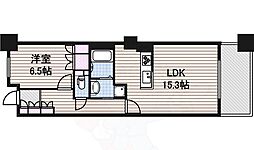 パークアクシス白壁 1LDKの間取図画像