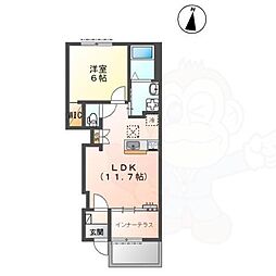 ファミーリエ 1LDKの間取図画像