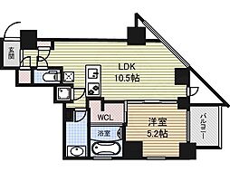 SK'BUILDING-501 1LDKの間取図画像