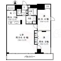 RESIDIA東桜2 2LDKの間取図画像