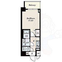 S-RESIDENCE志賀本通North 1Kの間取図画像