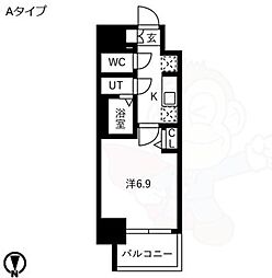 メイクスアート黒川 1Kの間取図画像