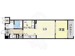 BPRレジデンス金山 1DKの間取図画像