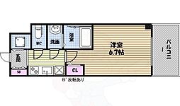 オーキッドレジデンス鶴舞 1Kの間取図画像