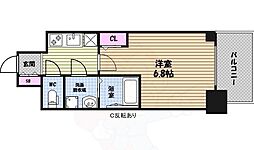 オーキッドレジデンス鶴舞 1Kの間取図画像