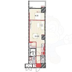BSRESIDENCESAKAE 1LDKの間取図画像