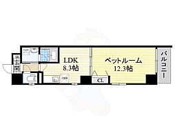 BSRESIDENCESAKAE 1LDKの間取図画像