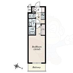 S-RESIDENCE春日井 1Kの間取図画像