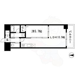 ラヴィータ泉 1LDKの間取図画像