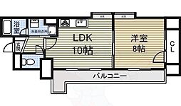 ゴールドハイツ渡辺 1LDKの間取図画像