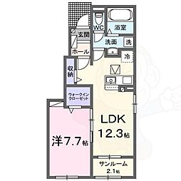 アルドーレ 1LDKの間取図画像