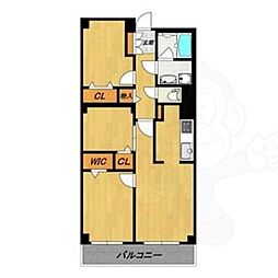 丸の内パークマンション 2SLDKの間取図画像
