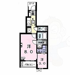 アルドーレ 2Kの間取図画像