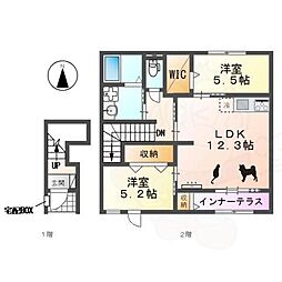 Mille-feuille 2LDKの間取図画像