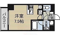 スクエアアパートメント ワンルームの間取図画像