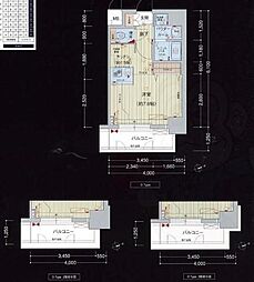 プレサンス名古屋駅前プラチナム 1Kの間取図画像
