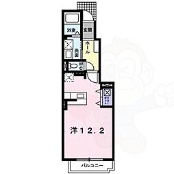 ブリアン ワンルームの間取図画像