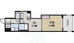 エステムプラザ名古屋駅前プライムタワー 1DKの間取図画像